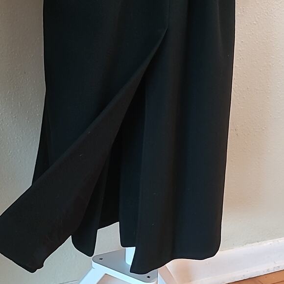 Vintage Calvin Klein made in USA Maxi Coat, black, c.1987, fits 10-12, - Picture 15 of 15